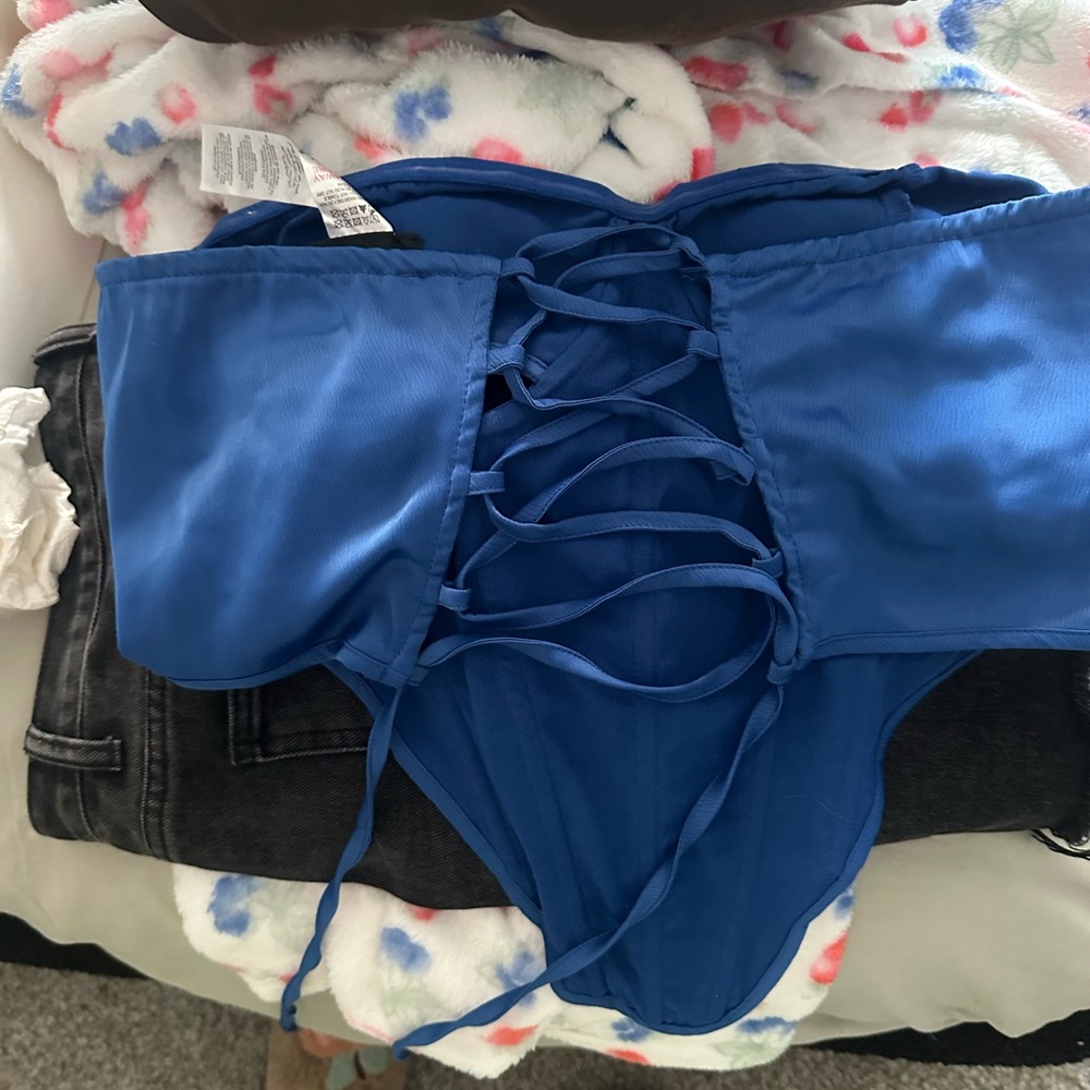 Blue Corset Top - Picture 3 of 3